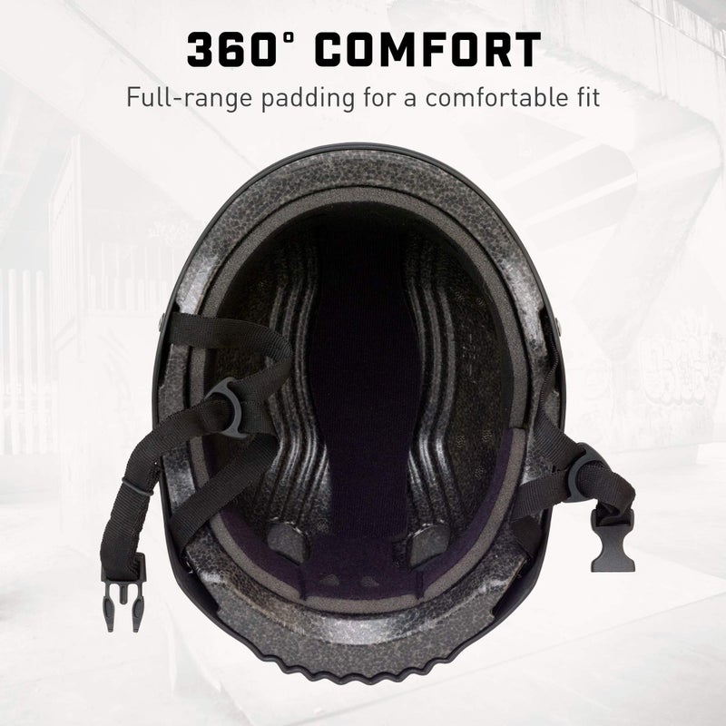 Mongoose Street Hardshell Skull Youth Bike Helmet, Matte Black - Image 3